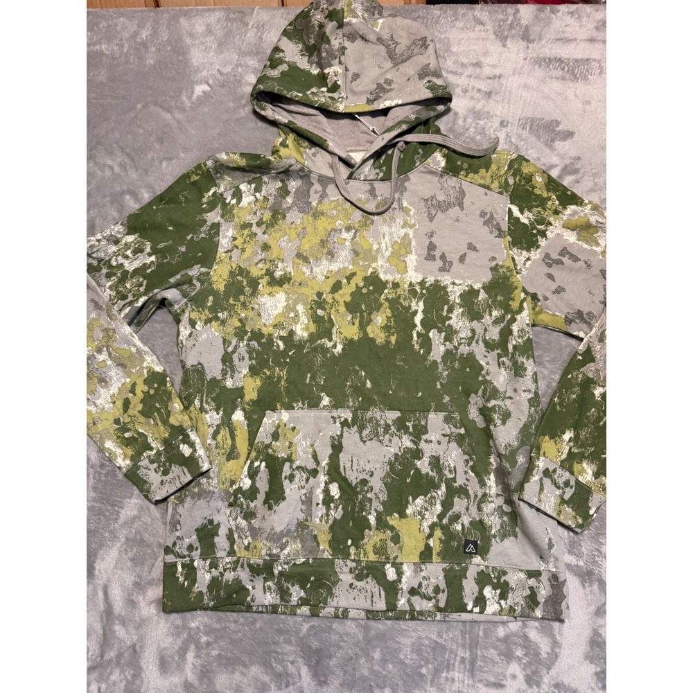 Alpine Design Graphic Hoodie Mens Large Green Sycamore Tree Moss Print ADM22605P